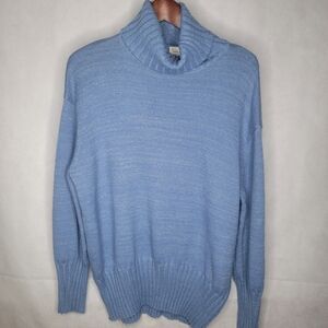 A New Day Sweater Blue Heavyweight Relaxed Oversized Long Sleeve Turtleneck M